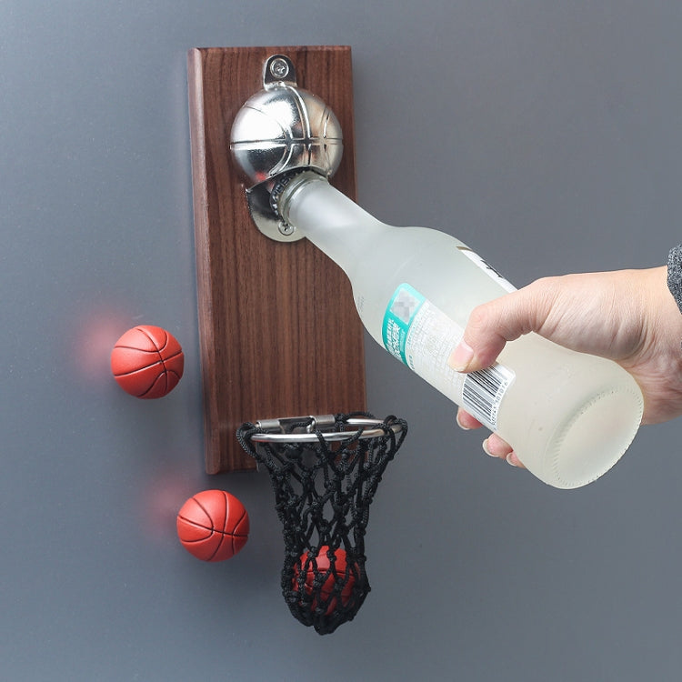 Wall-Mounted Magnet Beer Bottle Openerï¼ŒStyleï¼š Basketball