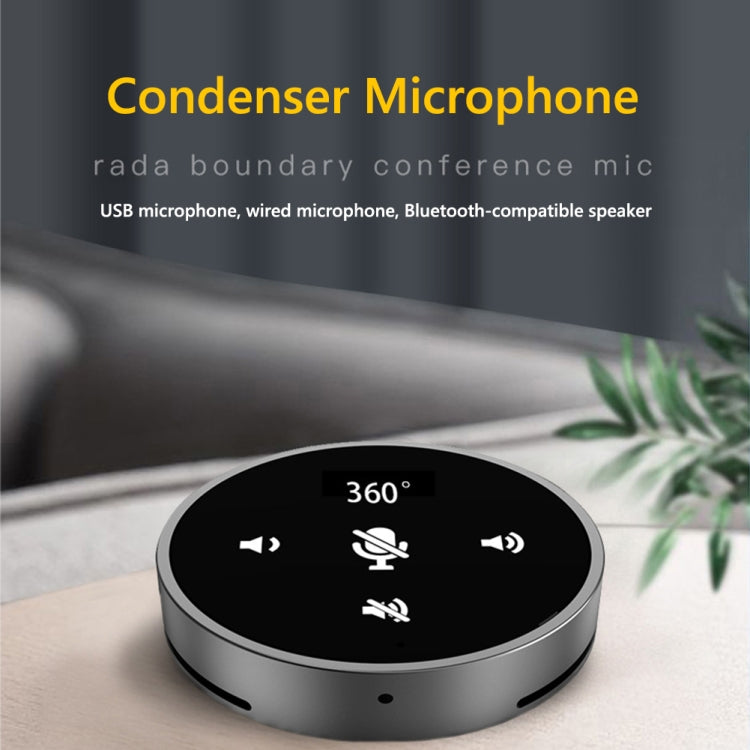 BYD-03 Omnidirectional Bluetooth Condenser Microphone Built-In Speaker(Black)