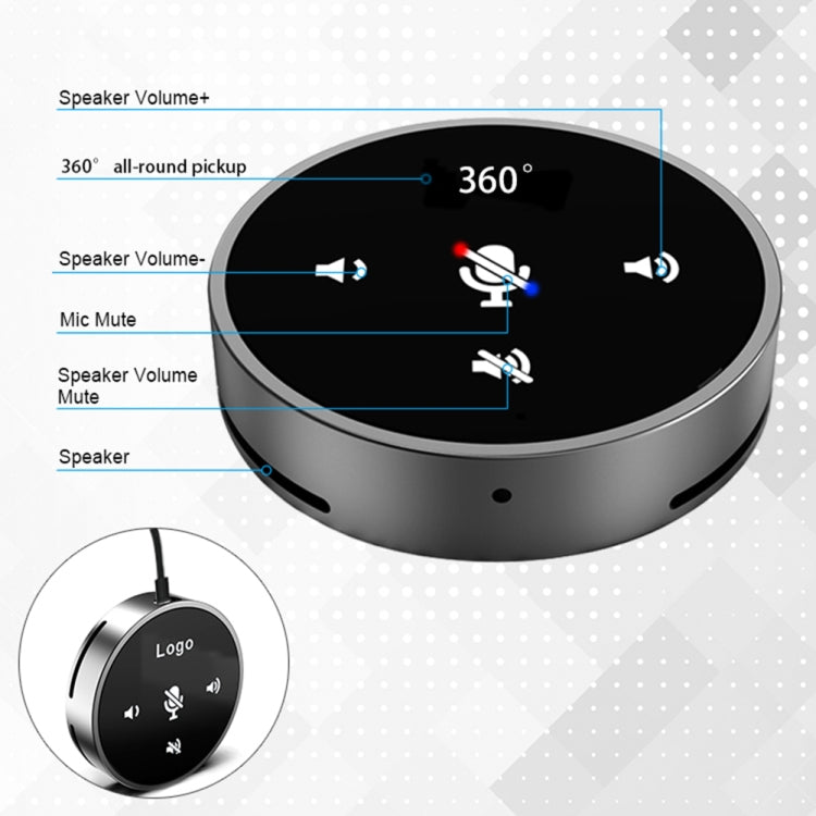 BYD-03 Omnidirectional Bluetooth Condenser Microphone Built-In Speaker(Black)