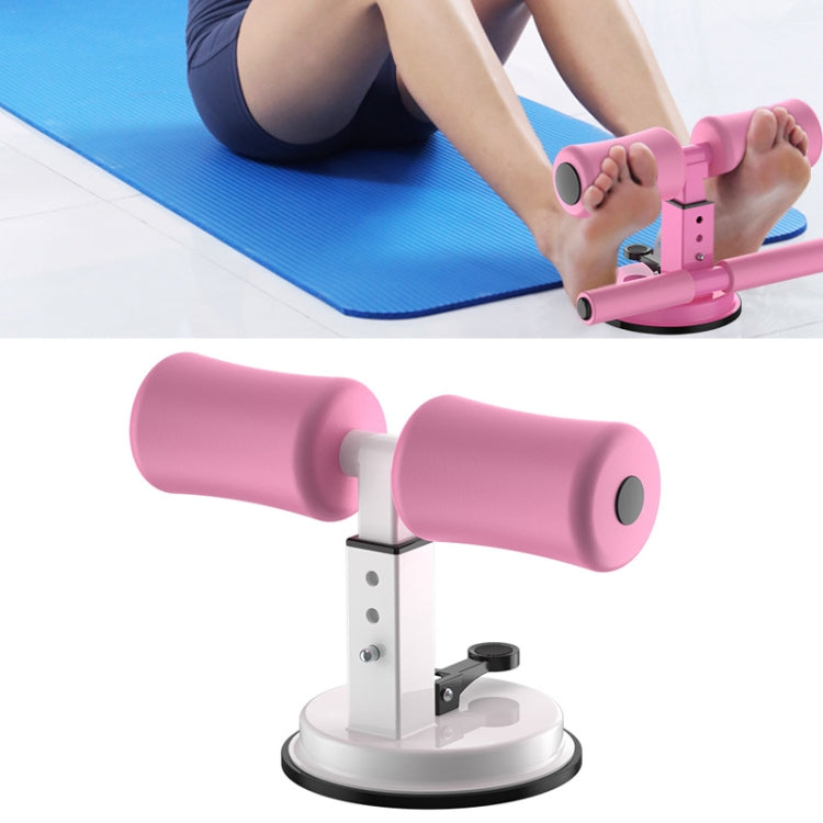 Sit-Up Aids Household Suction Cup Fixed Foot Device Abdominal Roll Waist Device, Specification: Horizontal Bar Pink