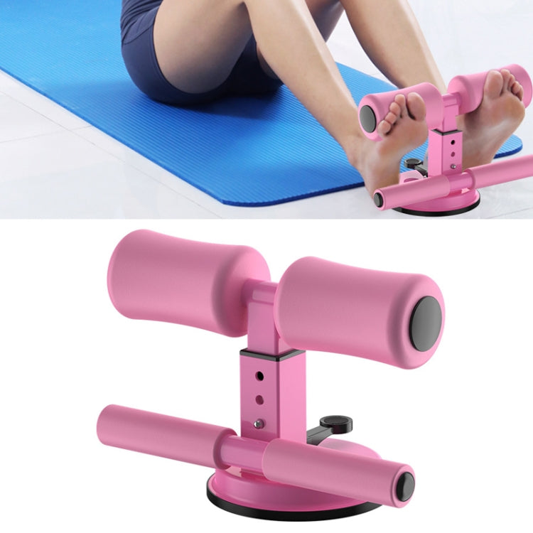 Sit-Up Aids Household Suction Cup Fixed Foot Device Abdominal Roll Waist Device, Specification: Double Bar Pink
