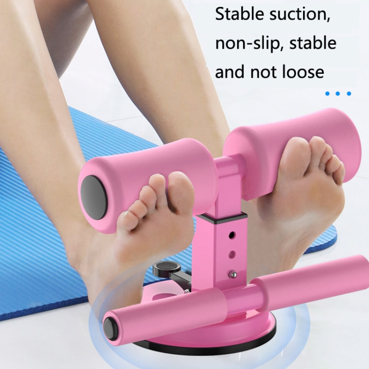 Sit-Up Aids Household Suction Cup Fixed Foot Device Abdominal Roll Waist Device, Specification: Double Bar Pink