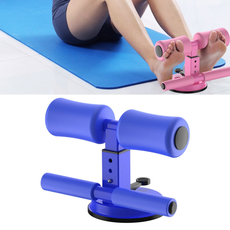 Sit-Up Aids Household Suction Cup Fixed Foot Device Abdominal Roll Waist Device, Specification: Double Bar Blue