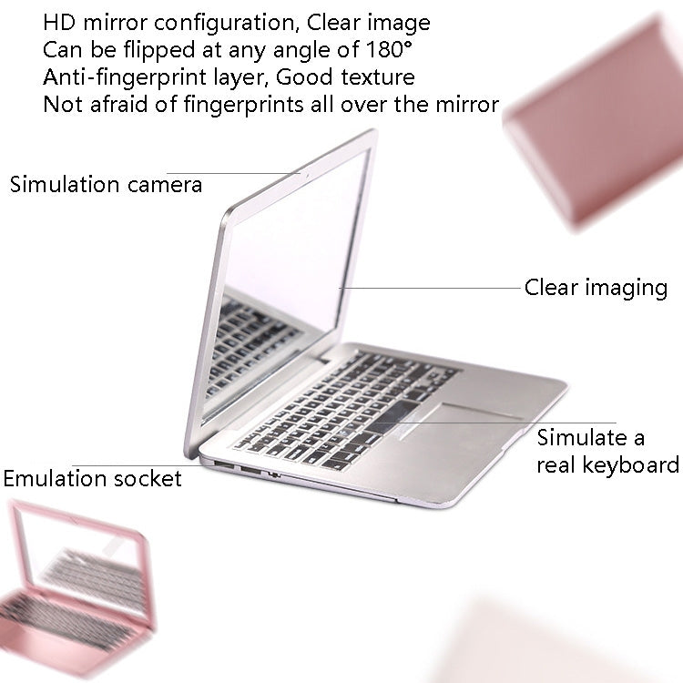 2 PCS Notebook Portable Mirror Desktop Single-sided Mirror