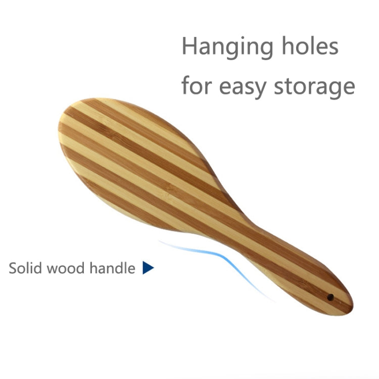 90404.07 Stainless Steel Needle Airbag Bamboo Wood Pet Comb Brush