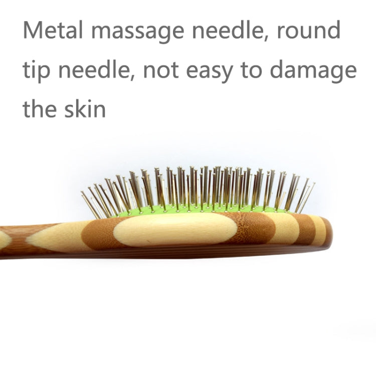 90404.07 Stainless Steel Needle Airbag Bamboo Wood Pet Comb Brush