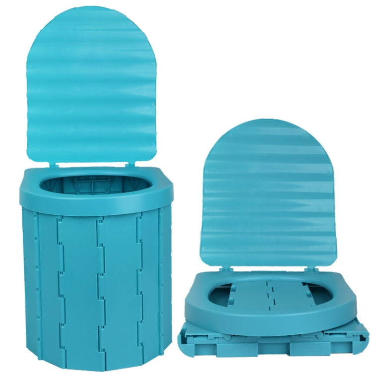 Car Toilet Portable Folding Car Emergency Toilet, Specification: Integrated with Cover (Blue)