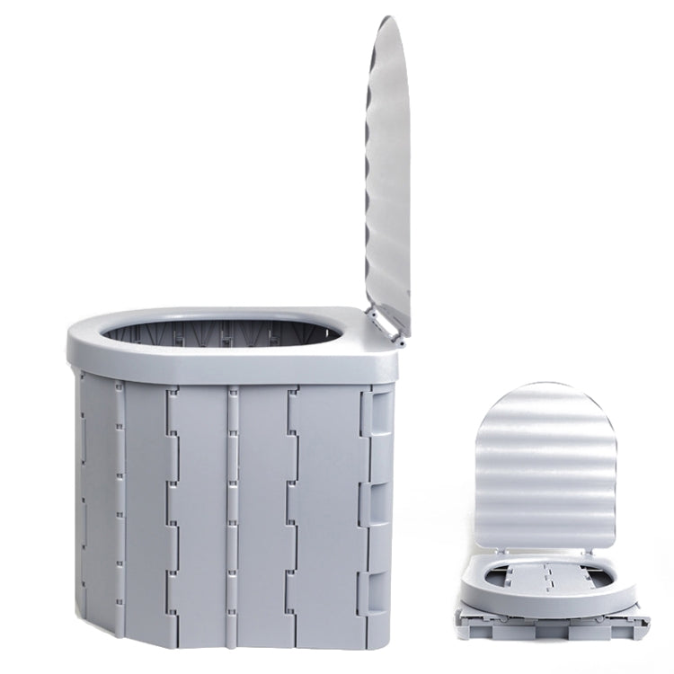 Car Toilet Portable Folding Car Emergency Toilet, Specification: Integrated with Cover (Gray)