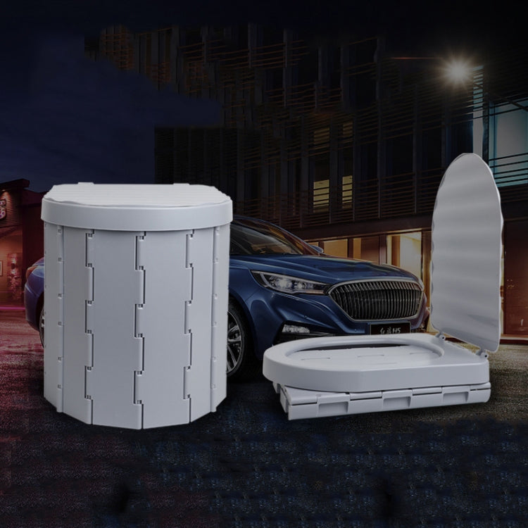 Car Toilet Portable Folding Car Emergency Toilet, Specification: Integrated with Cover (Gray)
