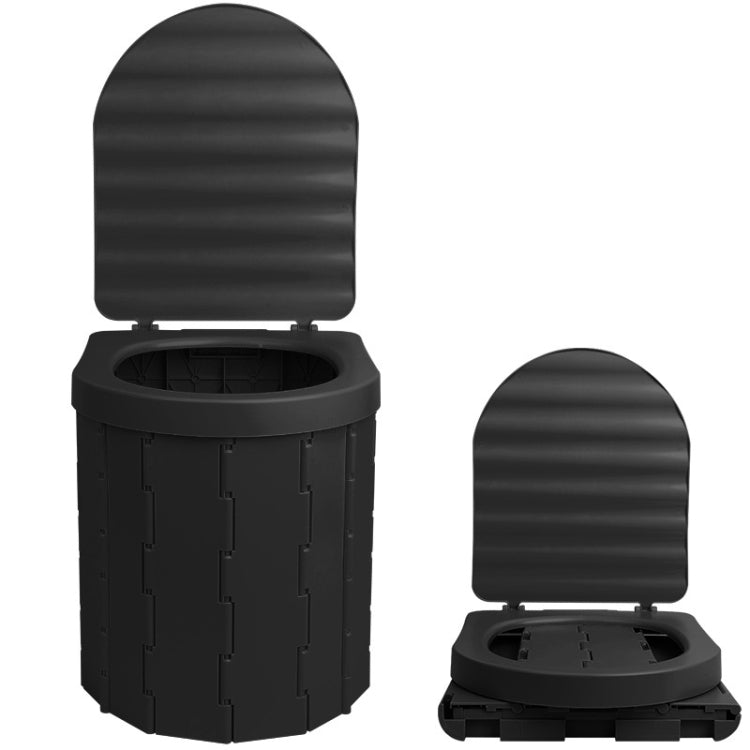 Car Toilet Portable Folding Car Emergency Toilet, Specification: Integrated with Cover (Black)