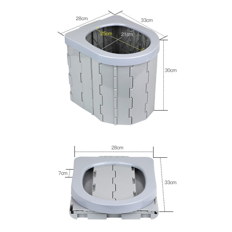 Car Toilet Portable Folding Car Emergency Toilet, Specification: Integrated with Cover (Black)