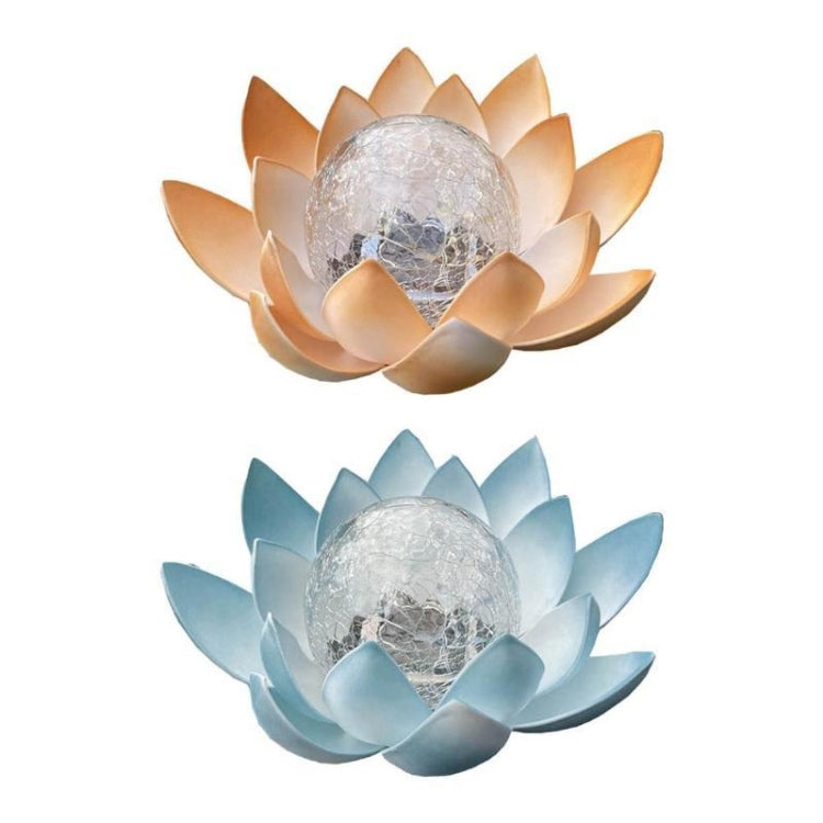 Lotus Solar Courtyard Lamp Outdoor Garden Decoration Light(Blue)