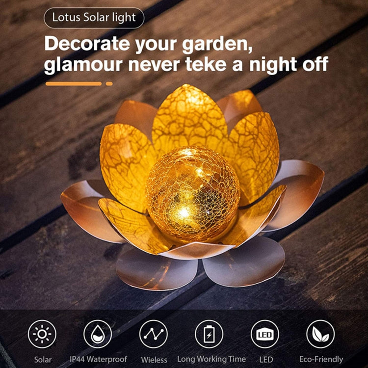 Lotus Solar Courtyard Lamp Outdoor Garden Decoration Light(Blue)