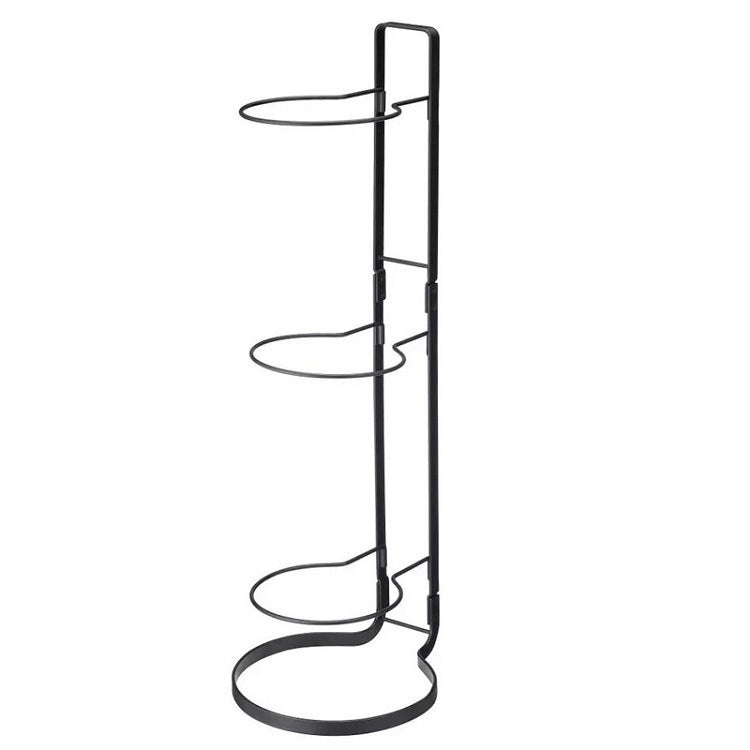 Ball Storage Rack Basketball Football Display Rack Wrought Iron Multi-Layer Rack, Specification: 20.6 x 25.2 x 65.6cm(Black)