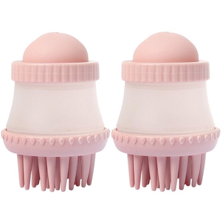 2 PCS 92645 Pet Supplies Round Dog Bathing Massage Brush