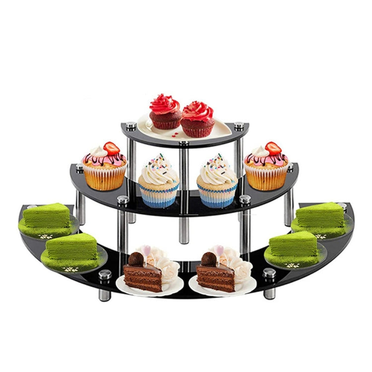 2 PCS 3-Layer Acrylic Cake Display Stand Cosmetic Display Stand