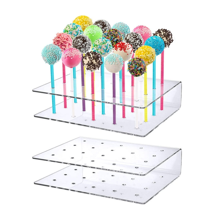 4 PCS 20-Hole Lollipop Stand Snack Stick Display Stand(Transparent)