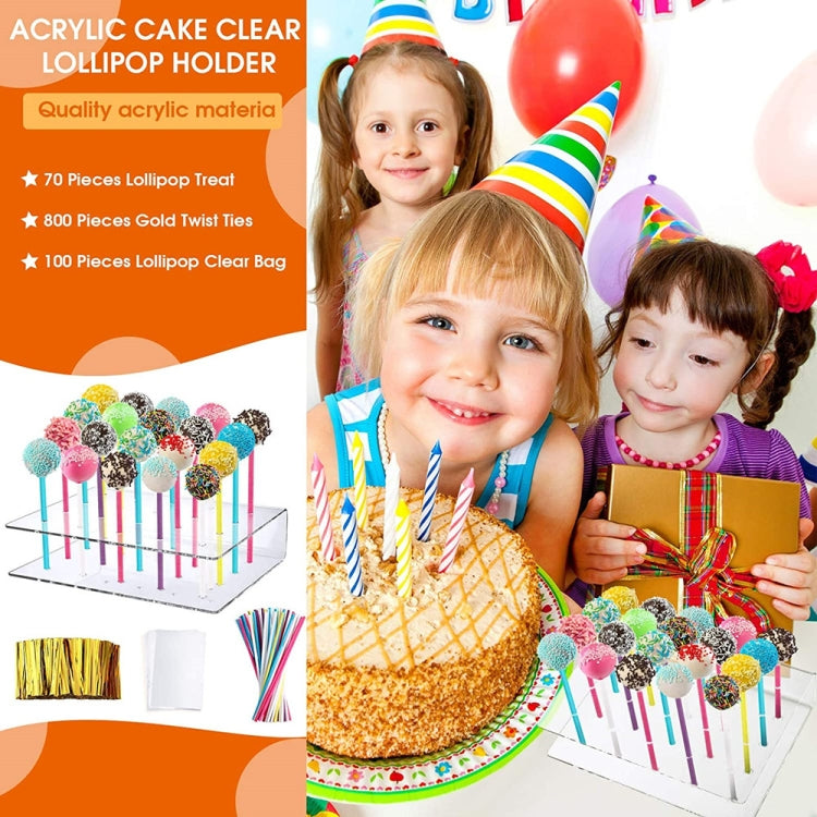 4 PCS 20-Hole Lollipop Stand Snack Stick Display Stand(Transparent)