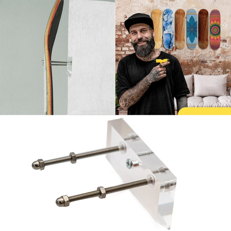 2 PCS Four-Wheel Skateboard Wall Mount Bracket