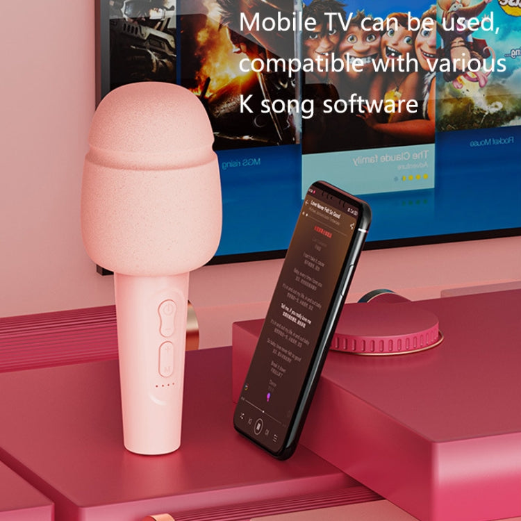 M8 Children Mobile Phone Karaoke Wireless Microphone, Style: Ultimate Version (Pink)