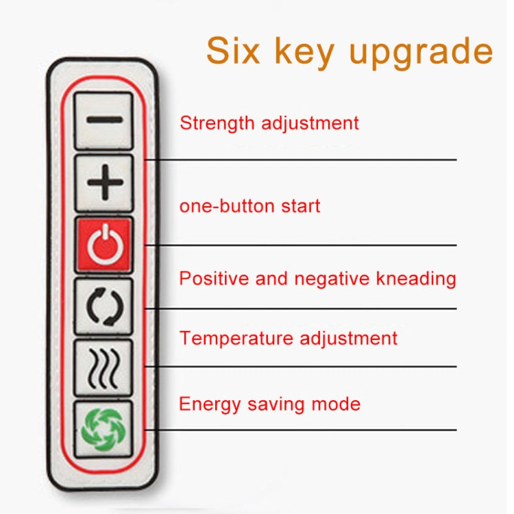 6 Keys Kneading Massage Shawl Cervical Massager, Specification: US Plug