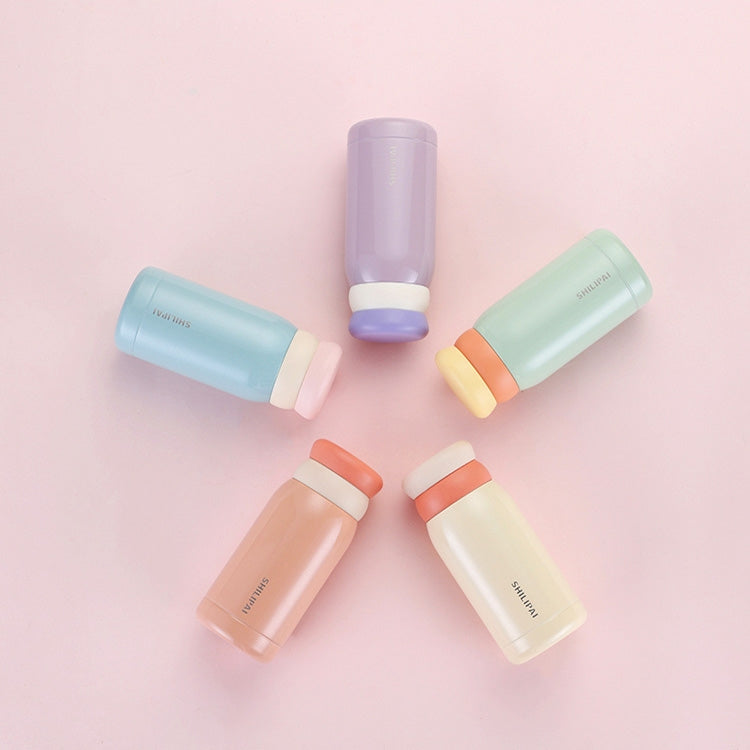 203809 300ml Portable 304 Stainless Steel Vacuum Thermoses Macaron Color Matching Cute Cup