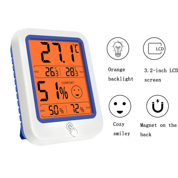 2 PCS Electronic Wall-Mounted Industrial Digital Display Thermometer And Hygrometer