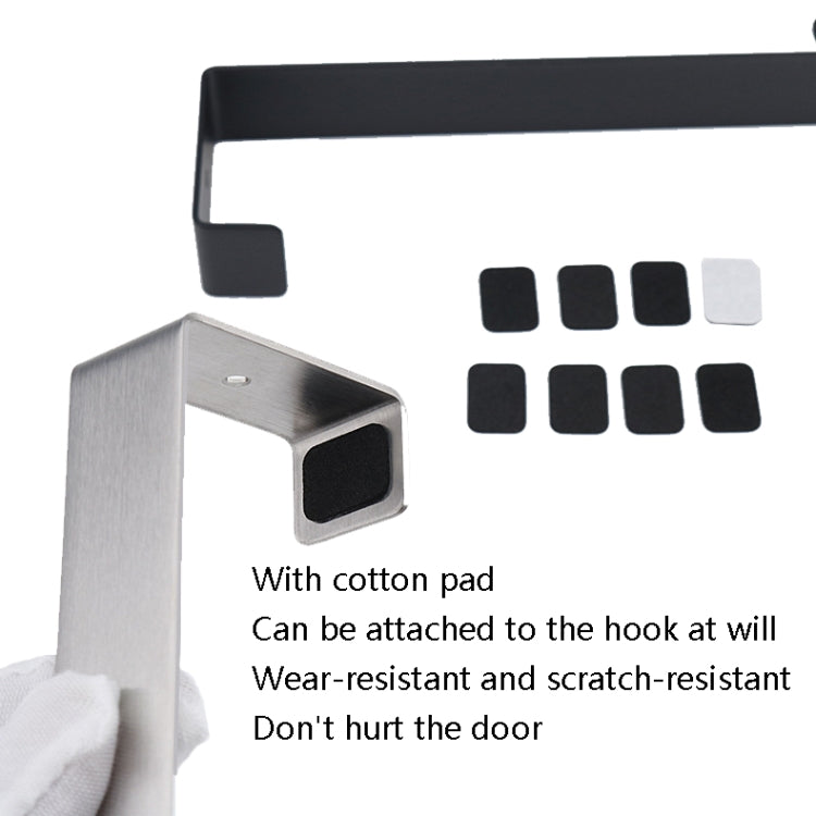 4 PCS  Stainless Steel Door Hook Cabinet Bedroom Door Hook, Style: Short Stainless Steel Color
