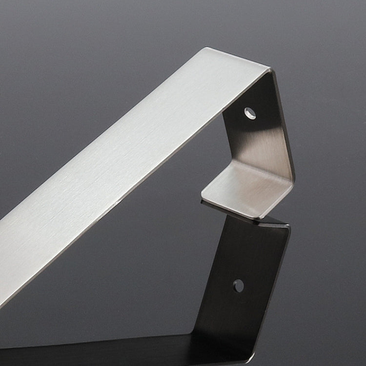 4 PCS  Stainless Steel Door Hook Cabinet Bedroom Door Hook, Style: Long Black