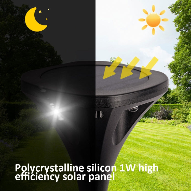 TS-S5206 4 LED Four-Sided Luminous Solar Lawn Lamp Ground Plug Light, Color temperature: White Light 6000K