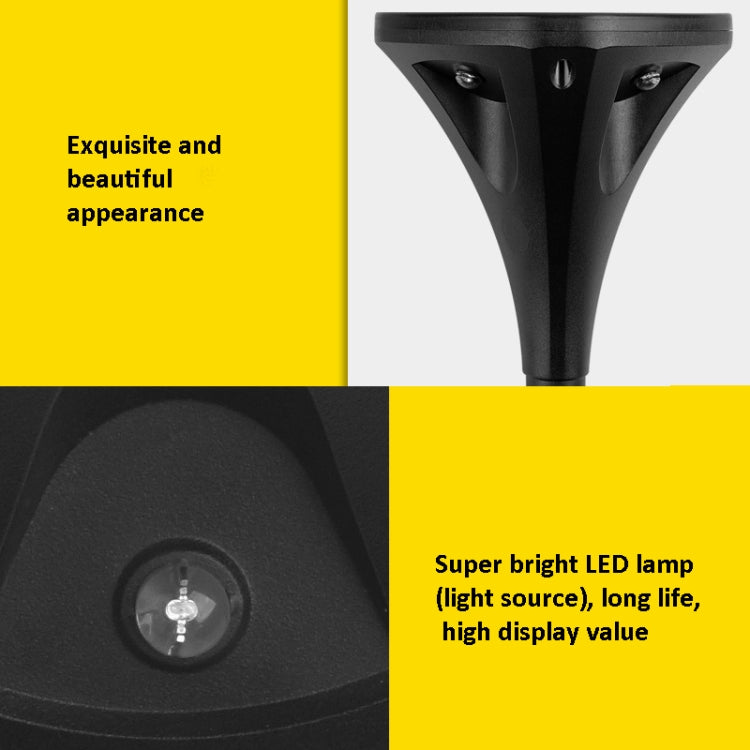 TS-S5206 4 LED Four-Sided Luminous Solar Lawn Lamp Ground Plug Light, Color temperature: White Light 6000K