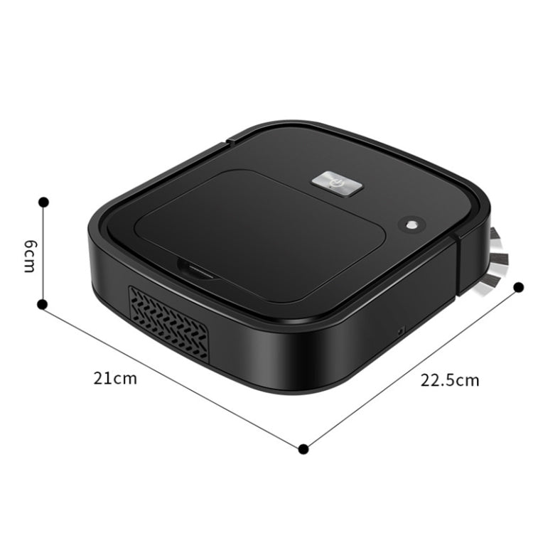 3 in 1 Smart USB Charging Sweeping Machine, Specification: Spray Type (Cool Black)