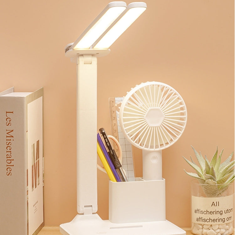 Double Head Lighting LED Charging Desk Lamp,Style: Rechargeable 3600mAh+Cable