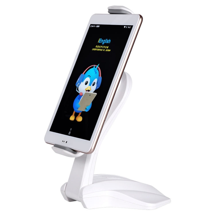 Online Learning Desktop Folding Stand Suitable For 7-15 inch Mobile Phone/Tablet(White Gray)
