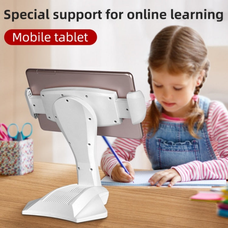 Online Learning Desktop Folding Stand Suitable For 7-15 inch Mobile Phone/Tablet(White Gray)