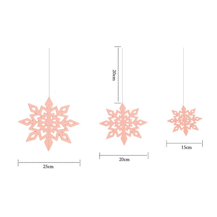 2 Sets Winter Christmas 3D Snowflake Decorations Window Shopping Malls Shop Layout Supplies Hanging Ornaments Hanging Pendant