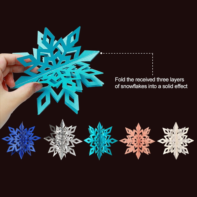 2 Sets Winter Christmas 3D Snowflake Decorations Window Shopping Malls Shop Layout Supplies Hanging Ornaments Hanging Pendant