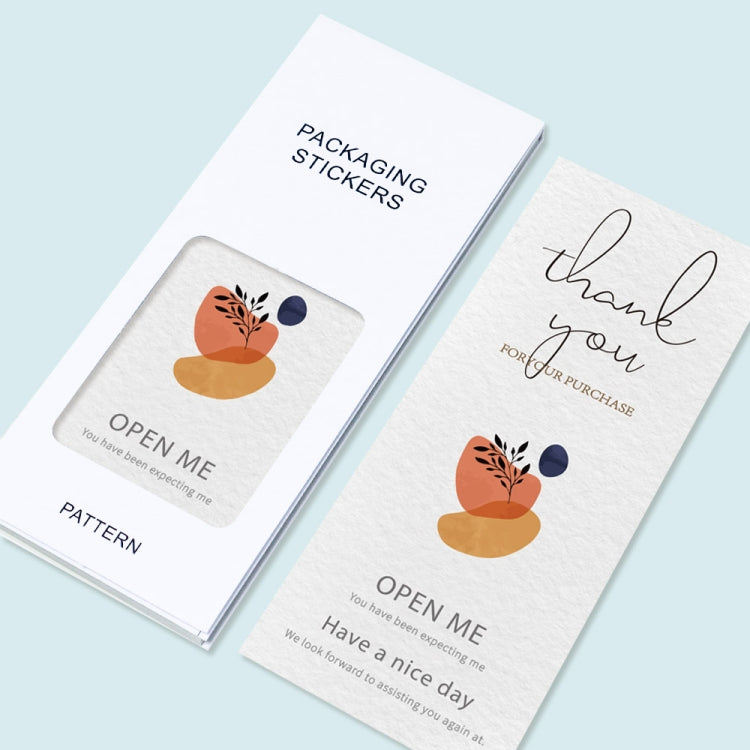 3 Packs 50 Pcs/Pack Rectangle Sticker Gift Box Thank You Seal Sticker