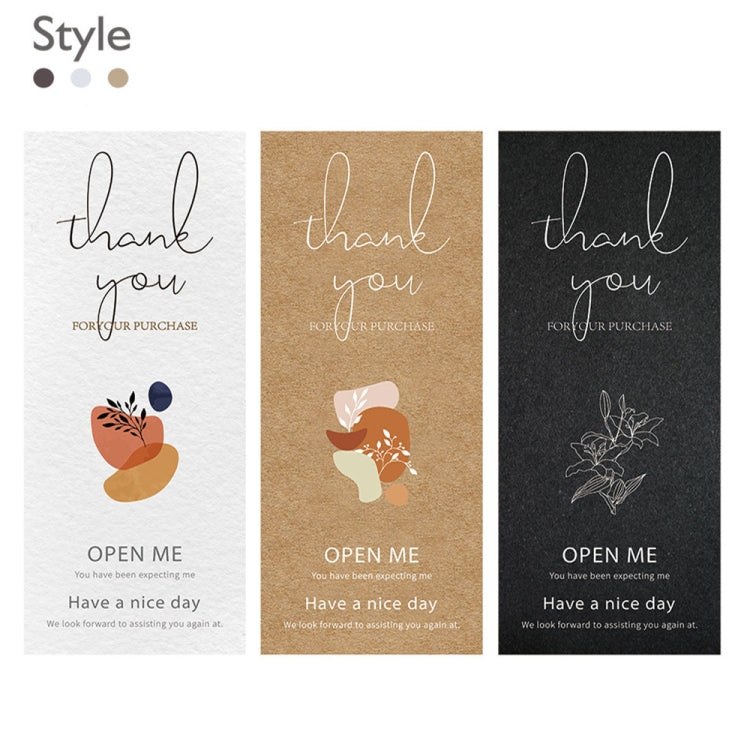 3 Packs 50 Pcs/Pack Rectangle Sticker Gift Box Thank You Seal Sticker