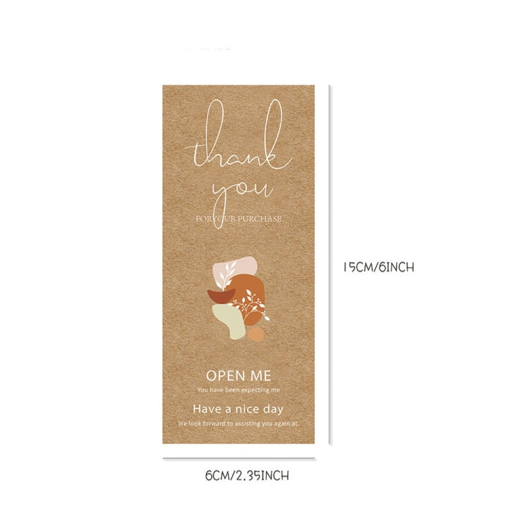 3 Packs 50 Pcs/Pack Rectangle Sticker Gift Box Thank You Seal Sticker