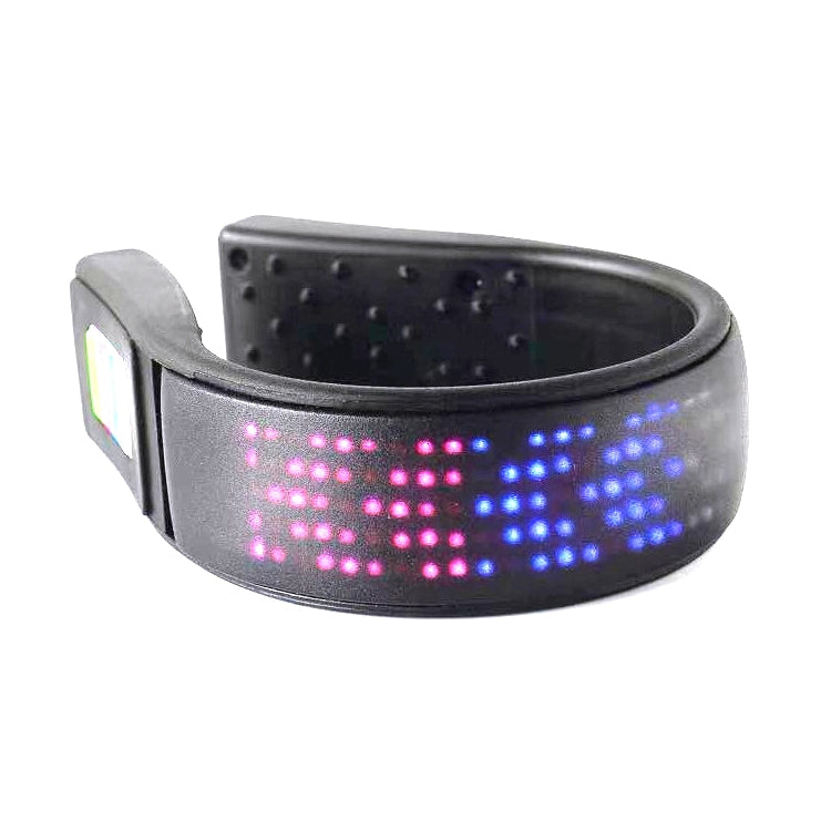 LED Display Luminous Shoe Clip Night Running Warning Light(Black)