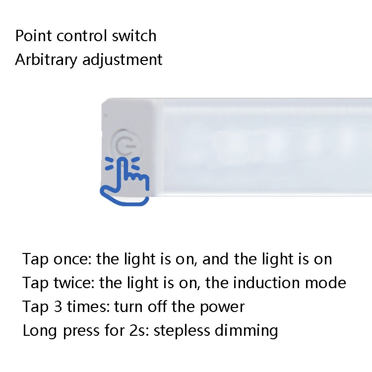 LED Human Body Induction Lamp Long Strip Charging Cabinet Lamp Strip, Size: 10cm