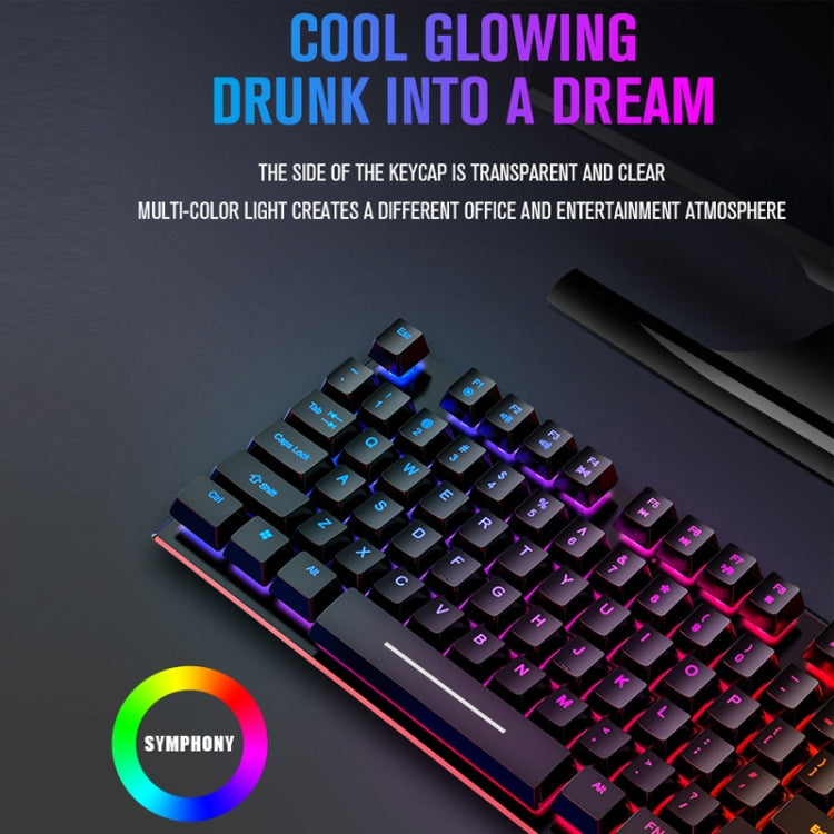 LD-126 4 in 1 Luminous Keyboard + Mouse + Earphone + Mouse Pad Set