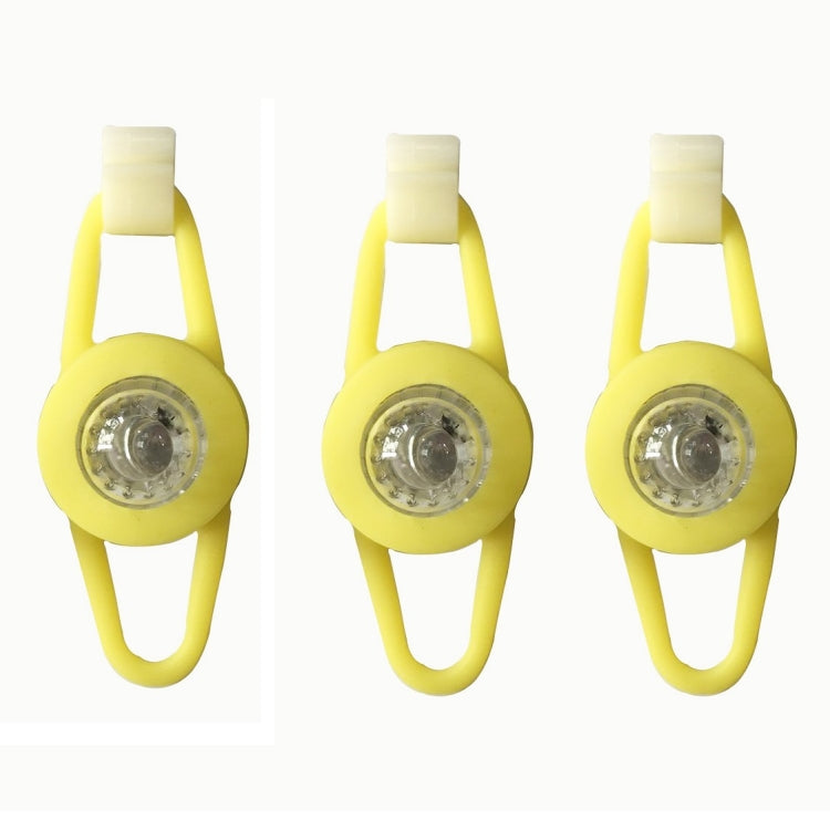 10 PCS Bicycle Silicone Warning Light(Small Frog Light Yellow Light)