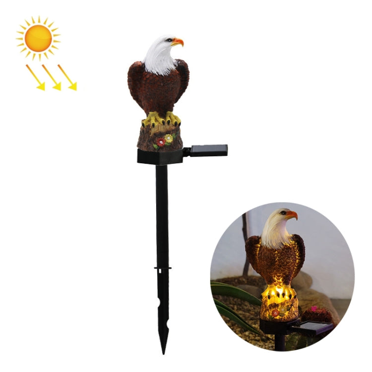 LED Solar Eagle Ground Plug Lawn Light(Brown)