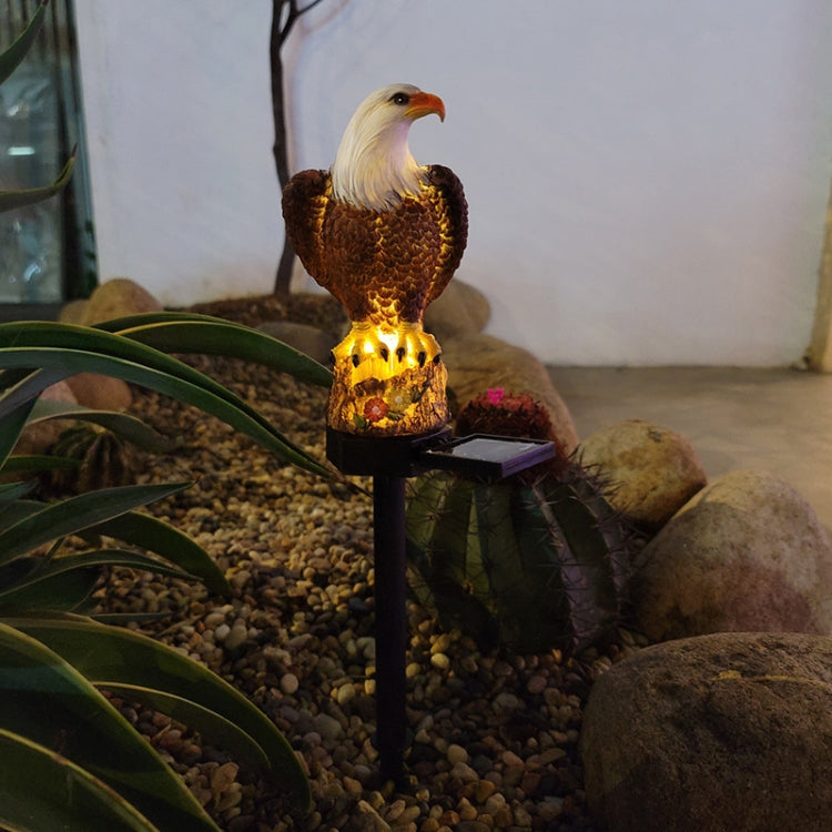 LED Solar Eagle Ground Plug Lawn Light(Brown)