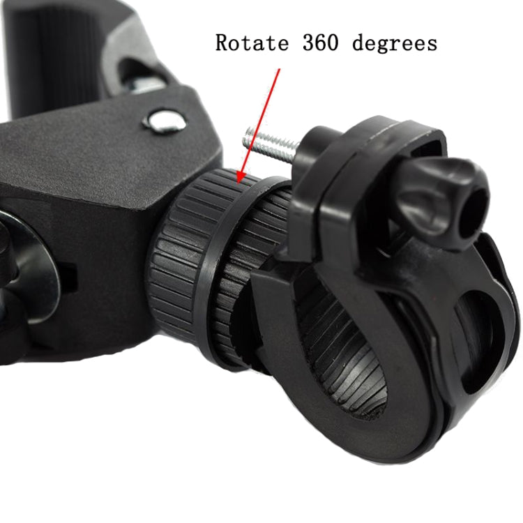 3 PCS Bicycle 360 Degree Rotating Lamp Holder Lamp Clip(Black)