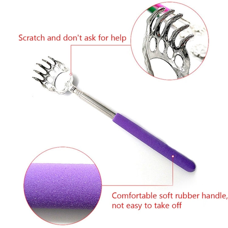 5 PCS Bear Claw Shape Stainless Steel Telescopic Massage Scratcher, Random Color Delivery(Feet)