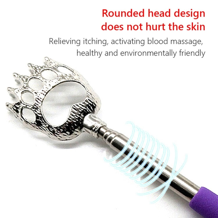 5 PCS Bear Claw Shape Stainless Steel Telescopic Massage Scratcher, Random Color Delivery(Feet)