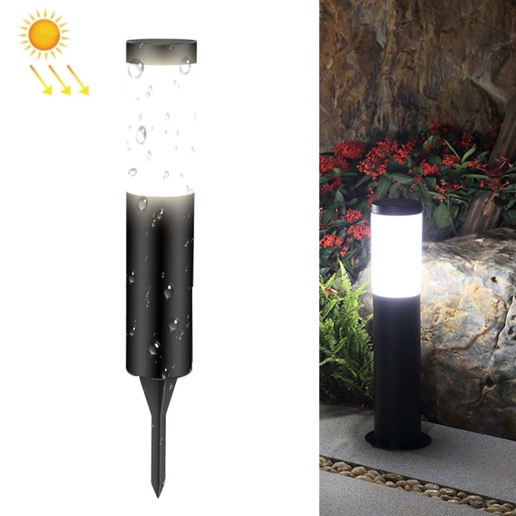 DSA-001 Solar Garden Column Outdoor Lawn Light, Style: Black-White Light